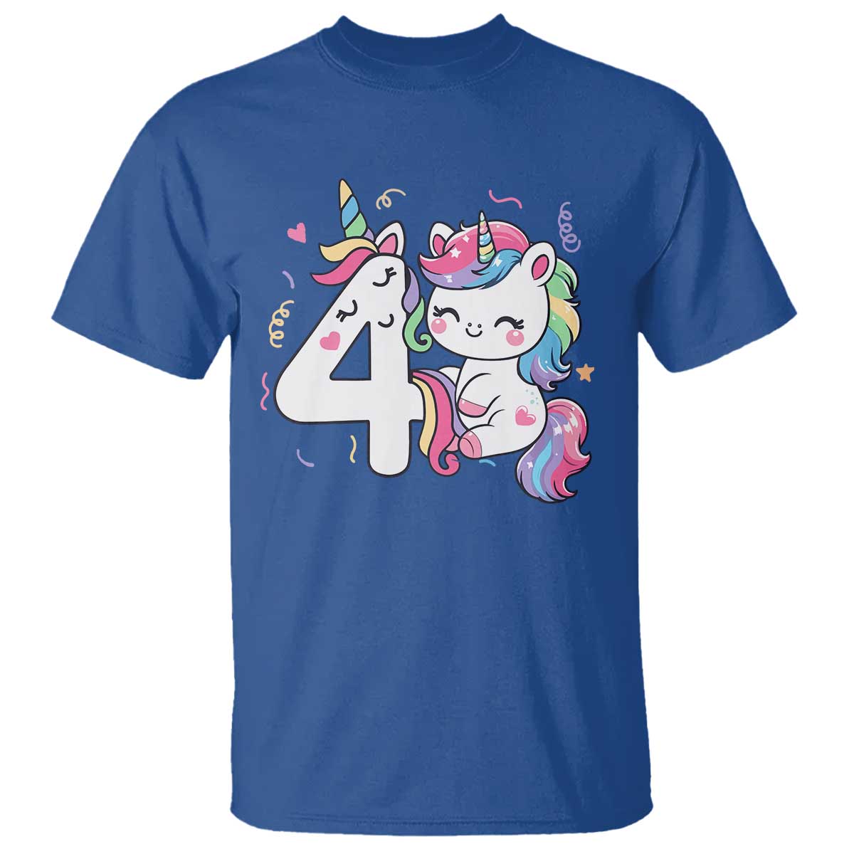 Unicorn 4th Birthday T Shirt 4 Years Old Birthday Outfit