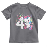 Unicorn 4th Birthday Toddler T Shirt 4 Years Old Birthday Outfit