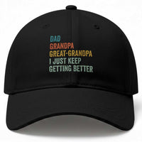 Funny Dad Great Grandpa Baseball Cap Retro Fathers Day