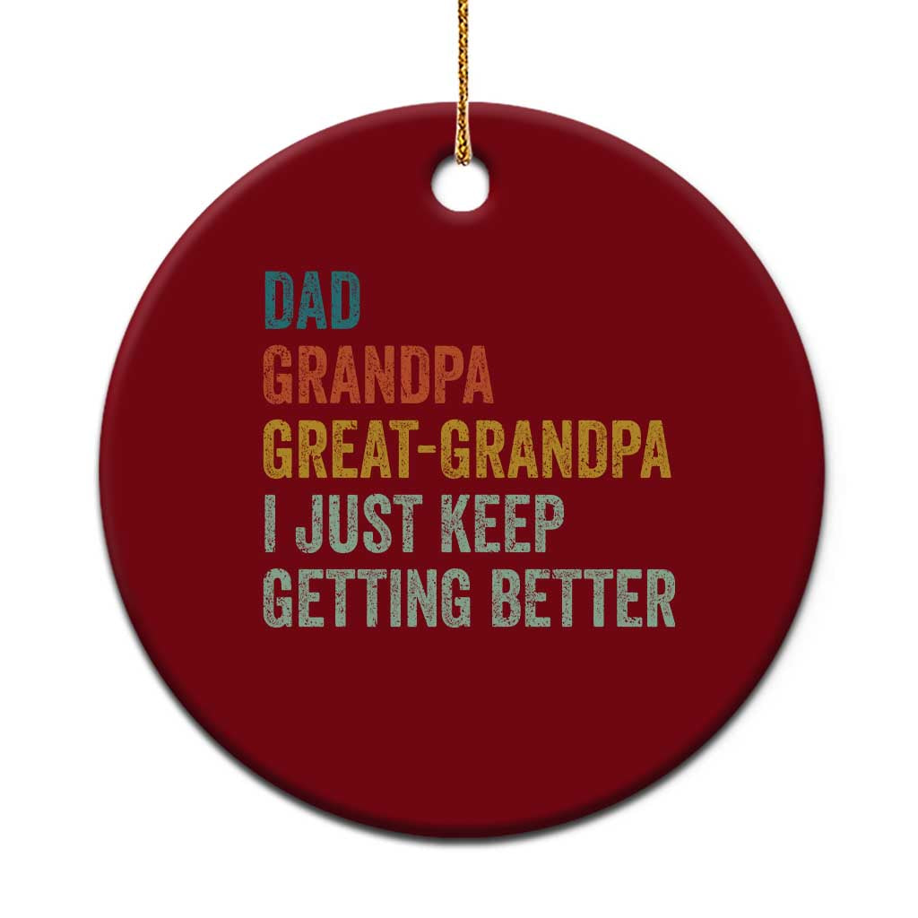 Funny Dad Great Grandpa Ceramic Ornament Retro Fathers Day - Wonder Print Shop