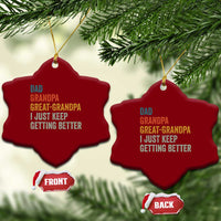 Funny Dad Great Grandpa Ceramic Ornament Retro Fathers Day - Wonder Print Shop