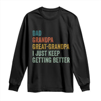 Funny Dad Great Grandpa Long Sleeve Shirt Retro Fathers Day