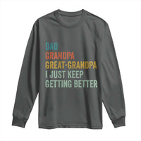 Funny Dad Great Grandpa Long Sleeve Shirt Retro Fathers Day