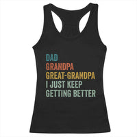 Funny Dad Great Grandpa Racerback Tank Top Retro Fathers Day