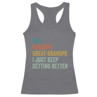 Funny Dad Great Grandpa Racerback Tank Top Retro Fathers Day