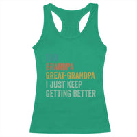 Funny Dad Great Grandpa Racerback Tank Top Retro Fathers Day