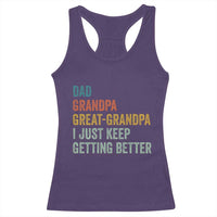 Funny Dad Great Grandpa Racerback Tank Top Retro Fathers Day