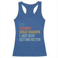 Funny Dad Great Grandpa Racerback Tank Top Retro Fathers Day