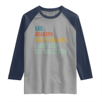 Funny Dad Great Grandpa Raglan Shirt Retro Fathers Day
