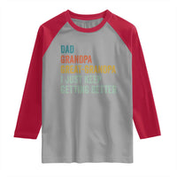 Funny Dad Great Grandpa Raglan Shirt Retro Fathers Day