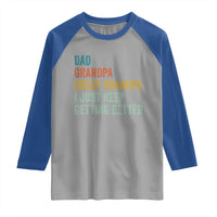 Funny Dad Great Grandpa Raglan Shirt Retro Fathers Day
