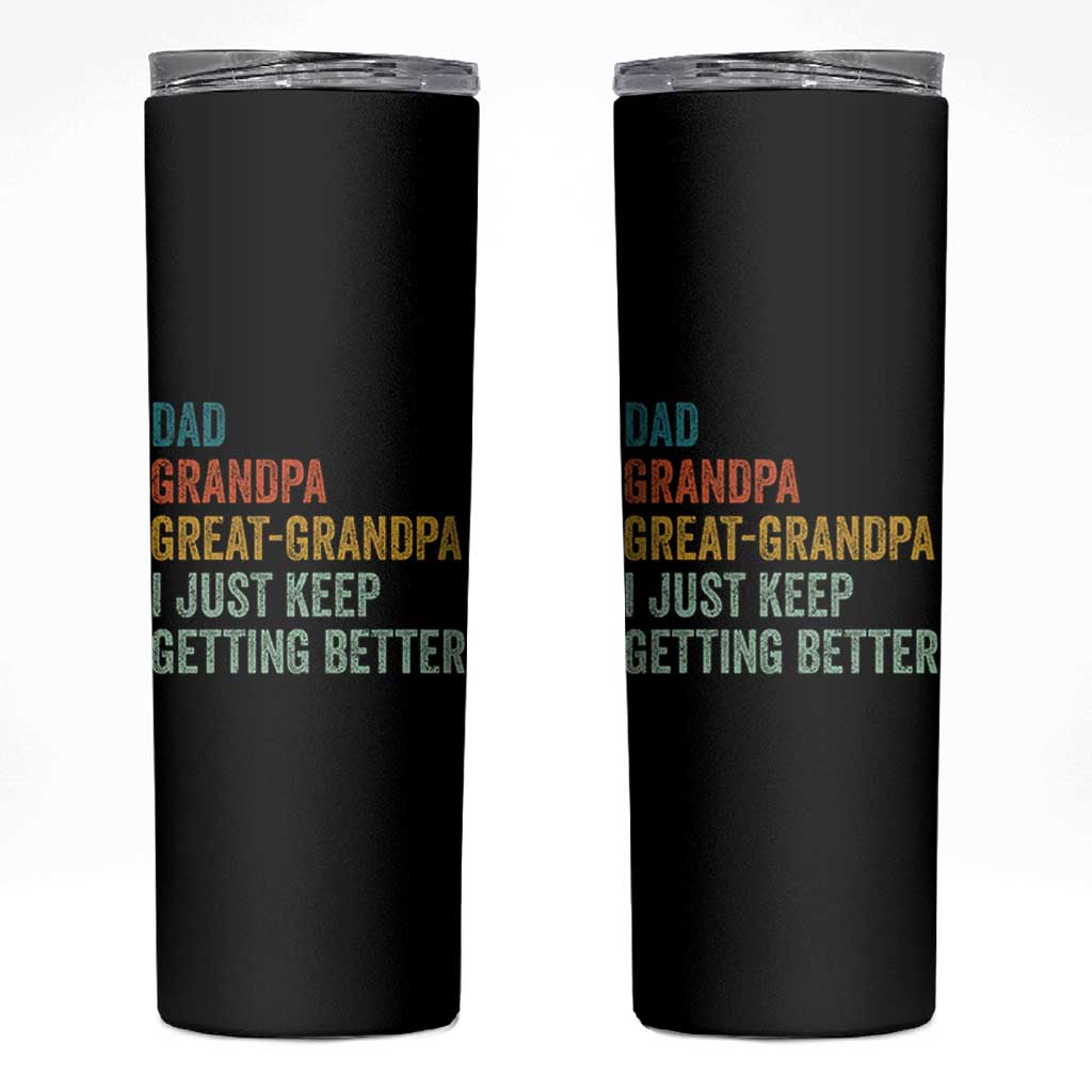 Funny Dad Great Grandpa Skinny Tumbler Retro Fathers Day