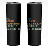 Funny Dad Great Grandpa Skinny Tumbler Retro Fathers Day