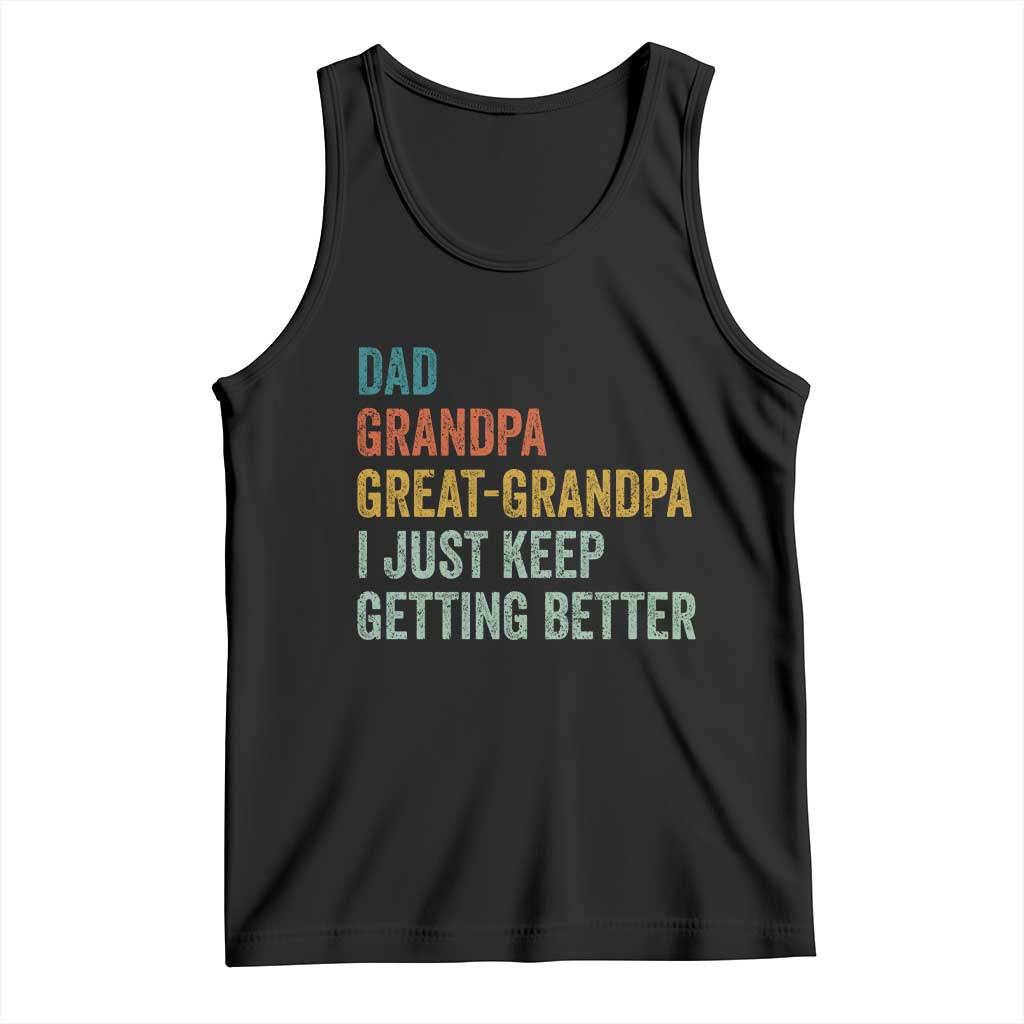 Funny Dad Great Grandpa Tank Top Retro Fathers Day