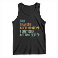 Funny Dad Great Grandpa Tank Top Retro Fathers Day