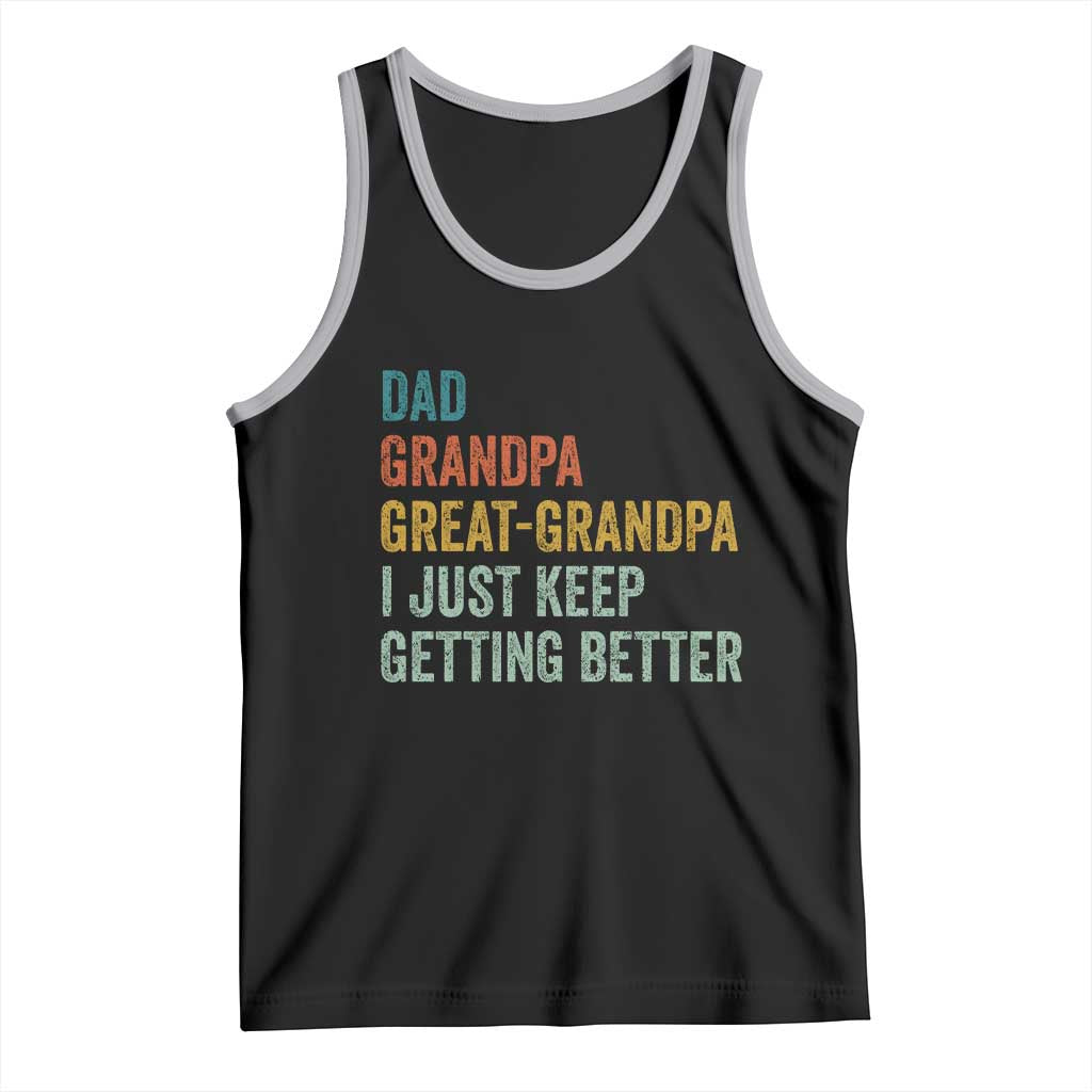 Funny Dad Great Grandpa Tank Top Retro Fathers Day