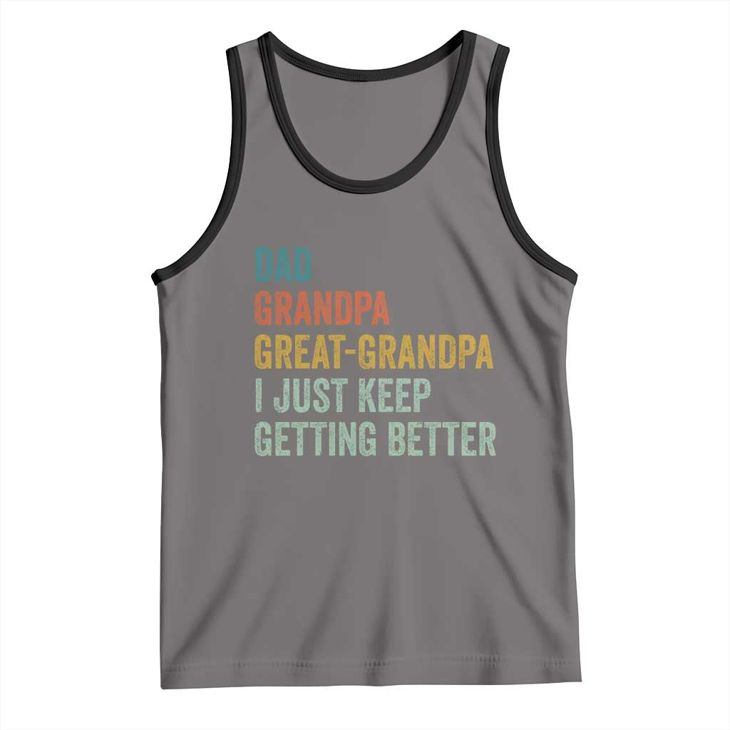 Funny Dad Great Grandpa Tank Top Retro Fathers Day