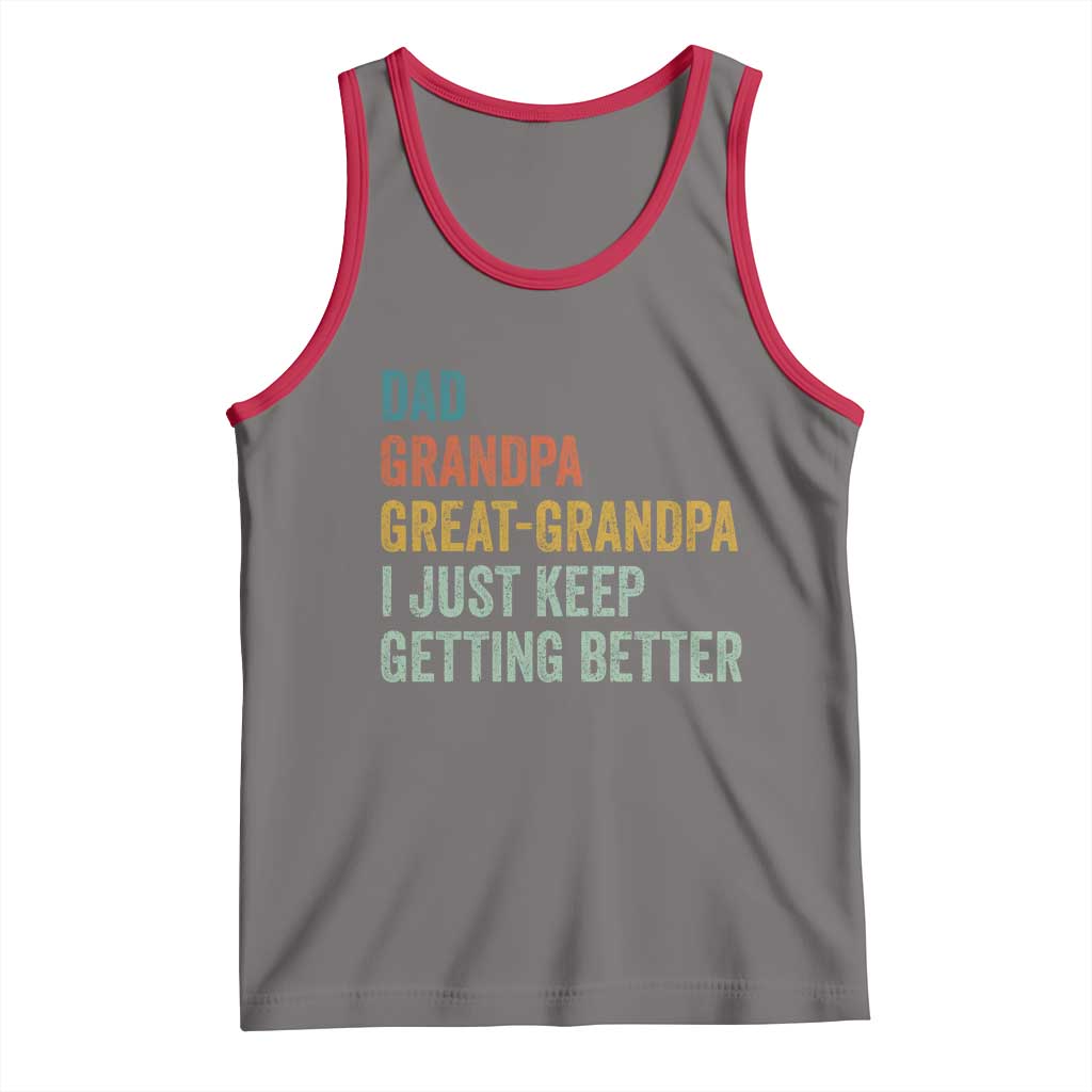 Funny Dad Great Grandpa Tank Top Retro Fathers Day