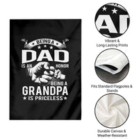 Being A Dad Is An Honor Being A Grandpa is Priceless Garden Flag - Wonder Print Shop