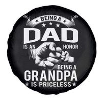Being A Dad Is An Honor Being A Grandpa is Priceless Spare Tire Cover - Wonder Print Shop