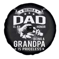 Being A Dad Is An Honor Being A Grandpa is Priceless Spare Tire Cover - Wonder Print Shop