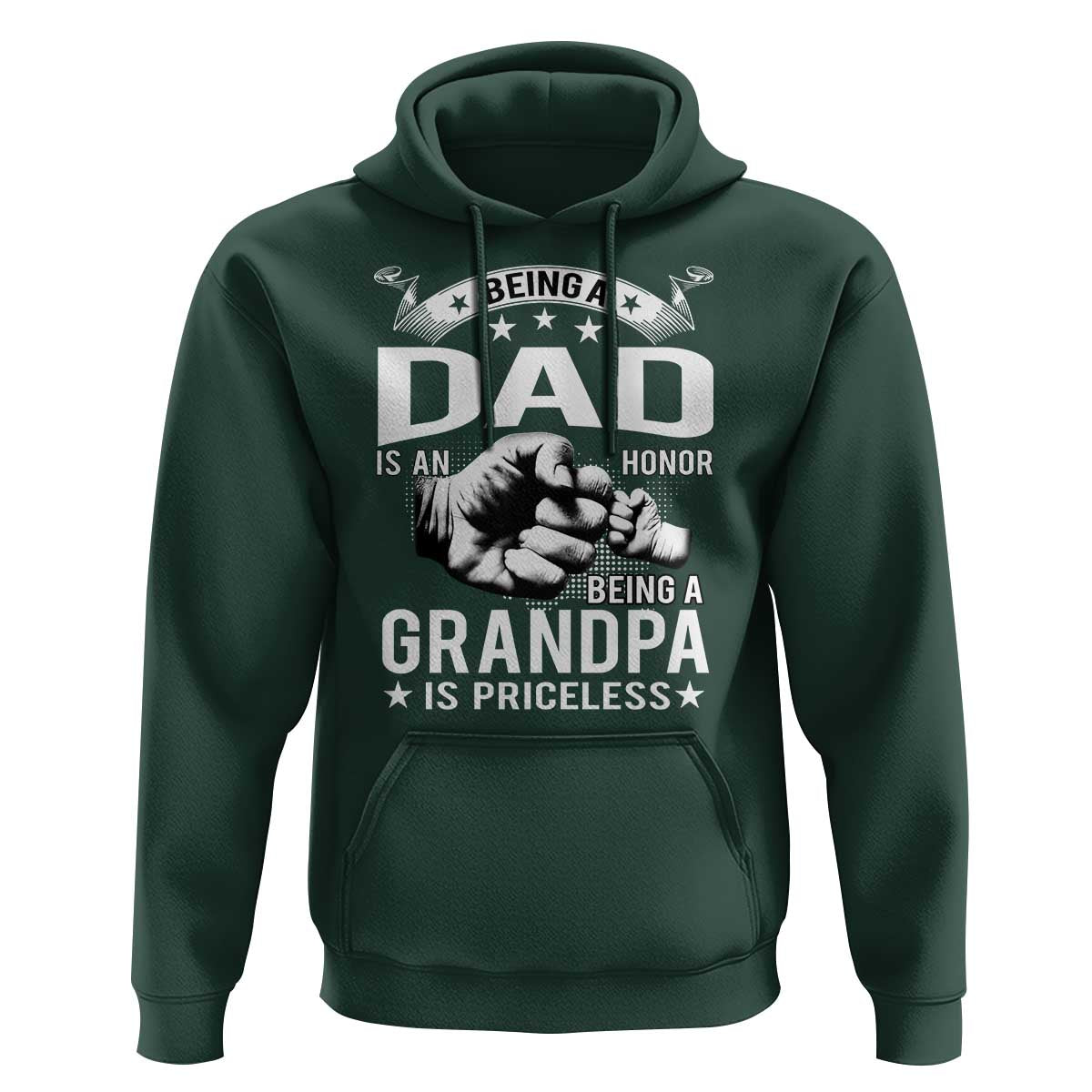 Being A Dad Is An Honor Being A Grandpa is Priceless Hoodie - Wonder Print Shop