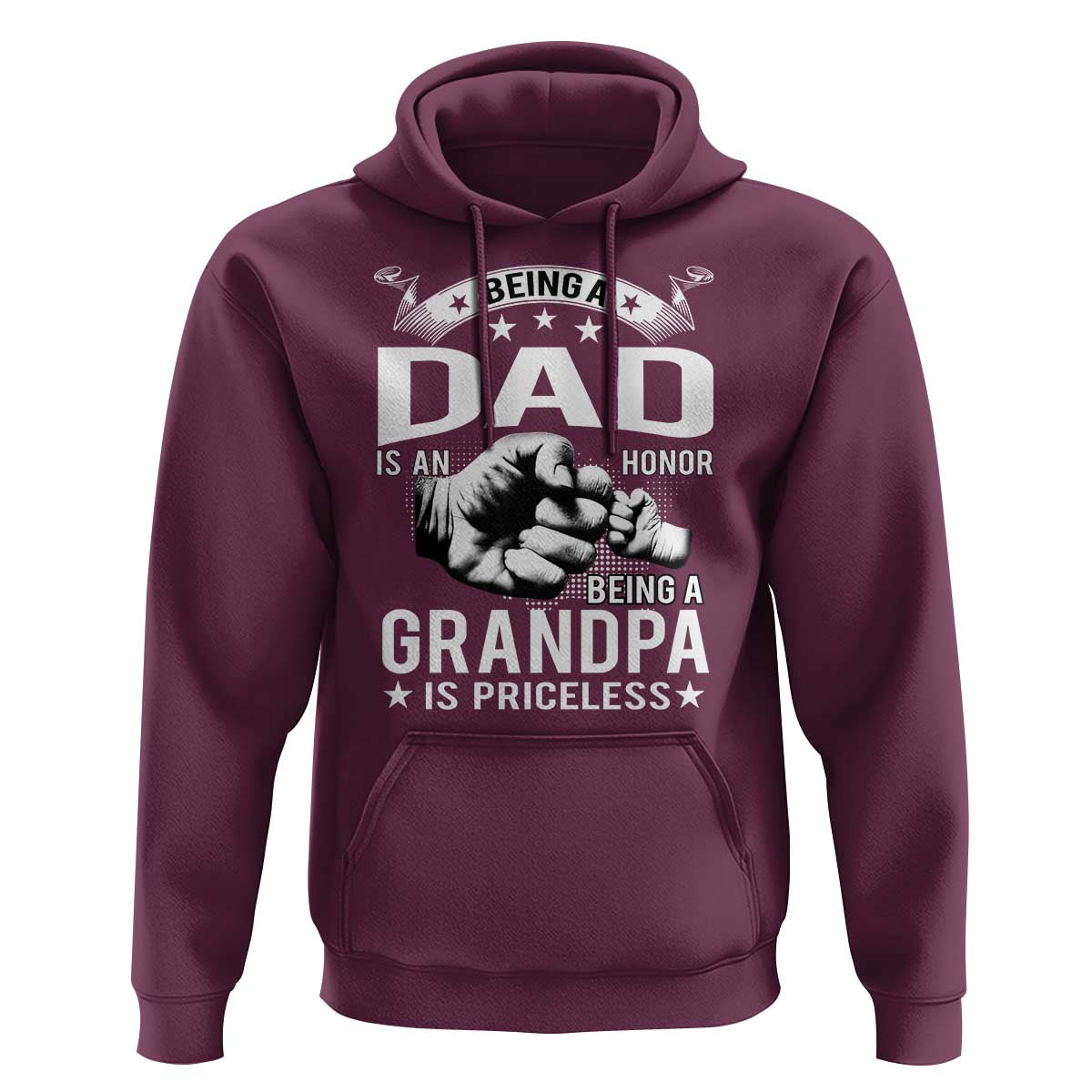 Being A Dad Is An Honor Being A Grandpa is Priceless Hoodie - Wonder Print Shop