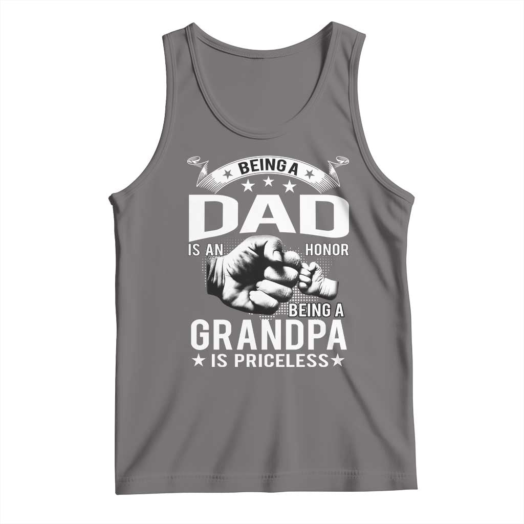 Being A Dad Is An Honor Being A Grandpa is Priceless Tank Top - Wonder Print Shop