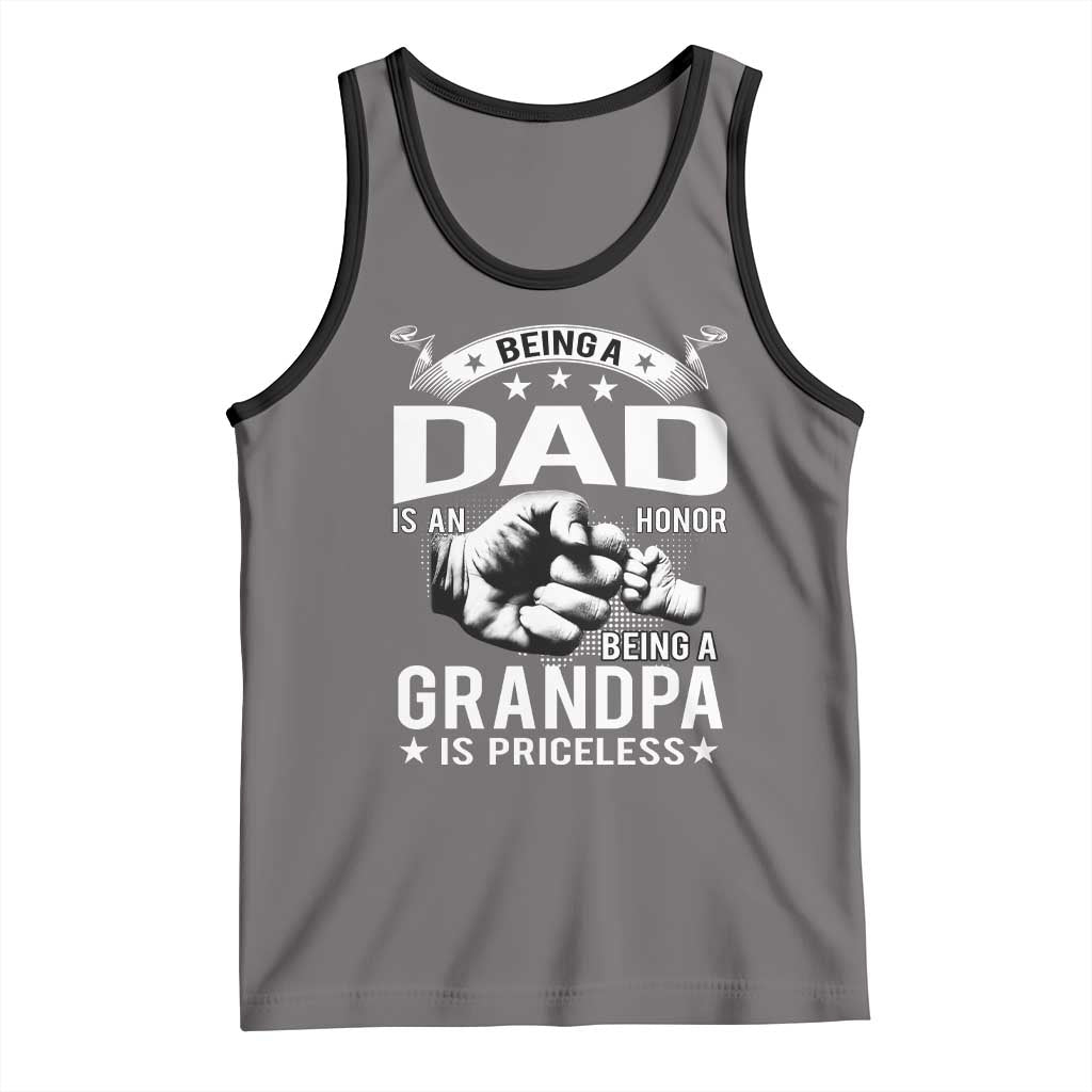 Being A Dad Is An Honor Being A Grandpa is Priceless Tank Top - Wonder Print Shop