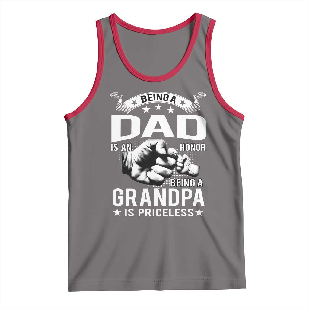 Being A Dad Is An Honor Being A Grandpa is Priceless Tank Top - Wonder Print Shop