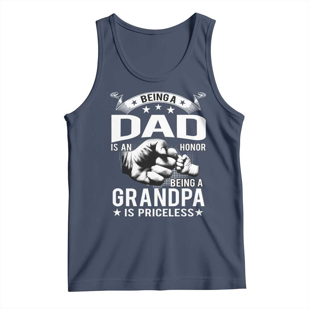 Being A Dad Is An Honor Being A Grandpa is Priceless Tank Top - Wonder Print Shop