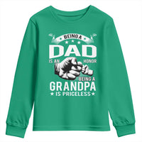 Being A Dad Is An Honor Being A Grandpa is Priceless Youth Sweatshirt - Wonder Print Shop