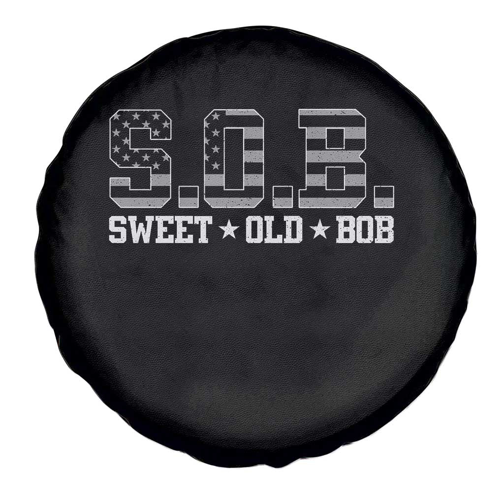 Funny Bob Spare Tire Cover Fathers Day Dad Sweet Old Bob Retro USA Flag - Wonder Print Shop