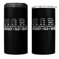 Funny Bob 4 in 1 Can Cooler Tumbler Fathers Day Dad Sweet Old Bob Retro USA Flag - Wonder Print Shop
