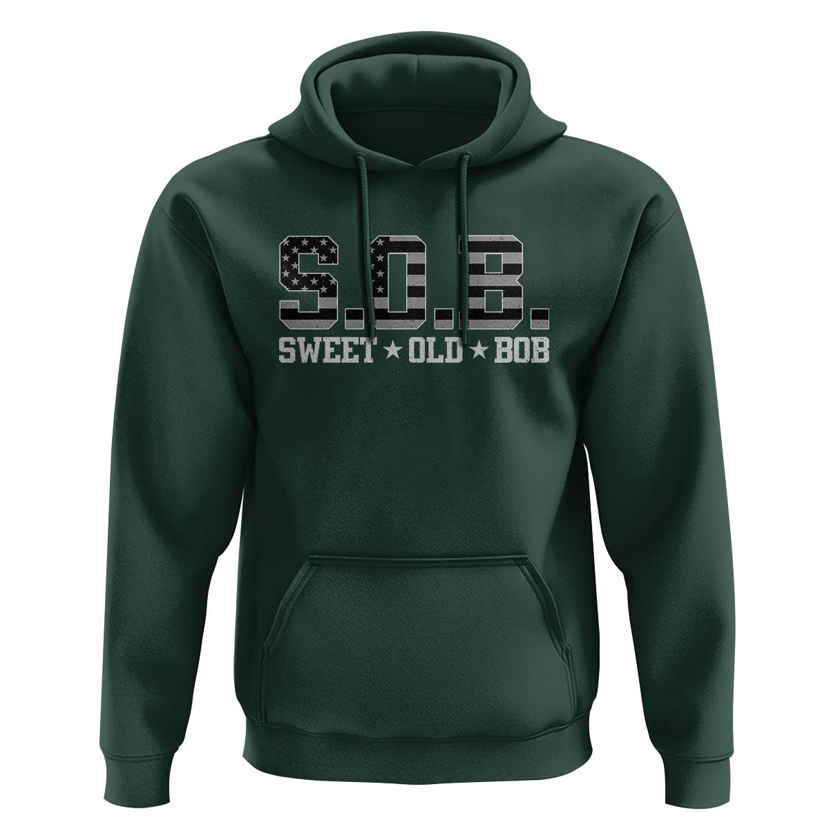 Funny Bob Hoodie Fathers Day Dad Sweet Old Bob Retro USA Flag - Wonder Print Shop