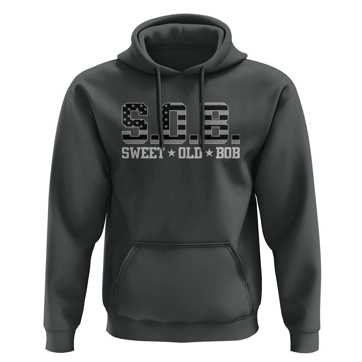 Funny Bob Hoodie Fathers Day Dad Sweet Old Bob Retro USA Flag - Wonder Print Shop