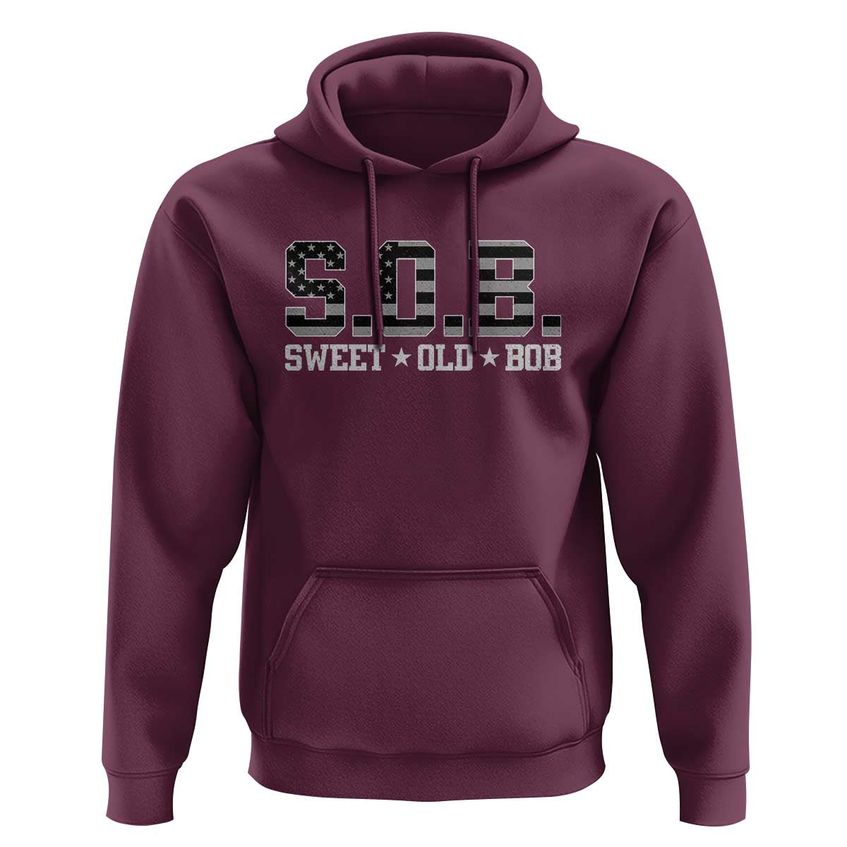 Funny Bob Hoodie Fathers Day Dad Sweet Old Bob Retro USA Flag - Wonder Print Shop