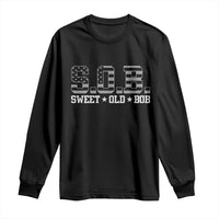 Funny Bob Long Sleeve Shirt Fathers Day Dad Sweet Old Bob Retro USA Flag - Wonder Print Shop