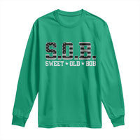 Funny Bob Long Sleeve Shirt Fathers Day Dad Sweet Old Bob Retro USA Flag - Wonder Print Shop