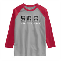 Funny Bob Raglan Shirt Fathers Day Dad Sweet Old Bob Retro USA Flag - Wonder Print Shop
