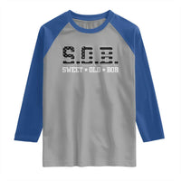 Funny Bob Raglan Shirt Fathers Day Dad Sweet Old Bob Retro USA Flag - Wonder Print Shop