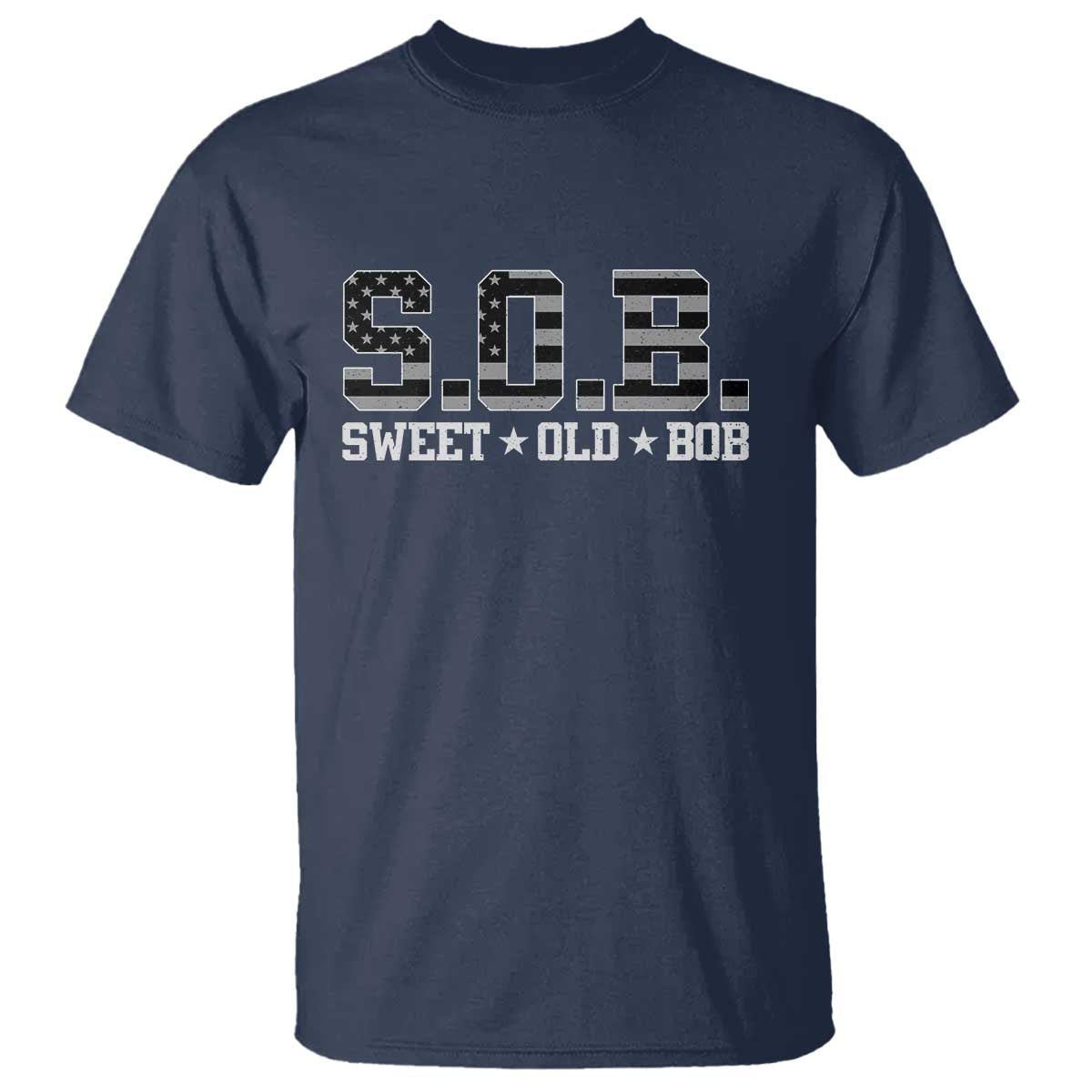 Funny Bob T Shirt Fathers Day Dad Sweet Old Bob Retro USA Flag - Wonder Print Shop