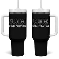 Funny Bob Tumbler With Handle Fathers Day Dad Sweet Old Bob Retro USA Flag - Wonder Print Shop