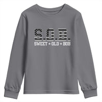 Funny Bob Youth Sweatshirt Fathers Day Dad Sweet Old Bob Retro USA Flag - Wonder Print Shop