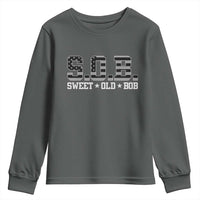 Funny Bob Youth Sweatshirt Fathers Day Dad Sweet Old Bob Retro USA Flag - Wonder Print Shop