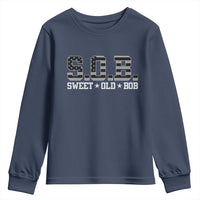 Funny Bob Youth Sweatshirt Fathers Day Dad Sweet Old Bob Retro USA Flag - Wonder Print Shop