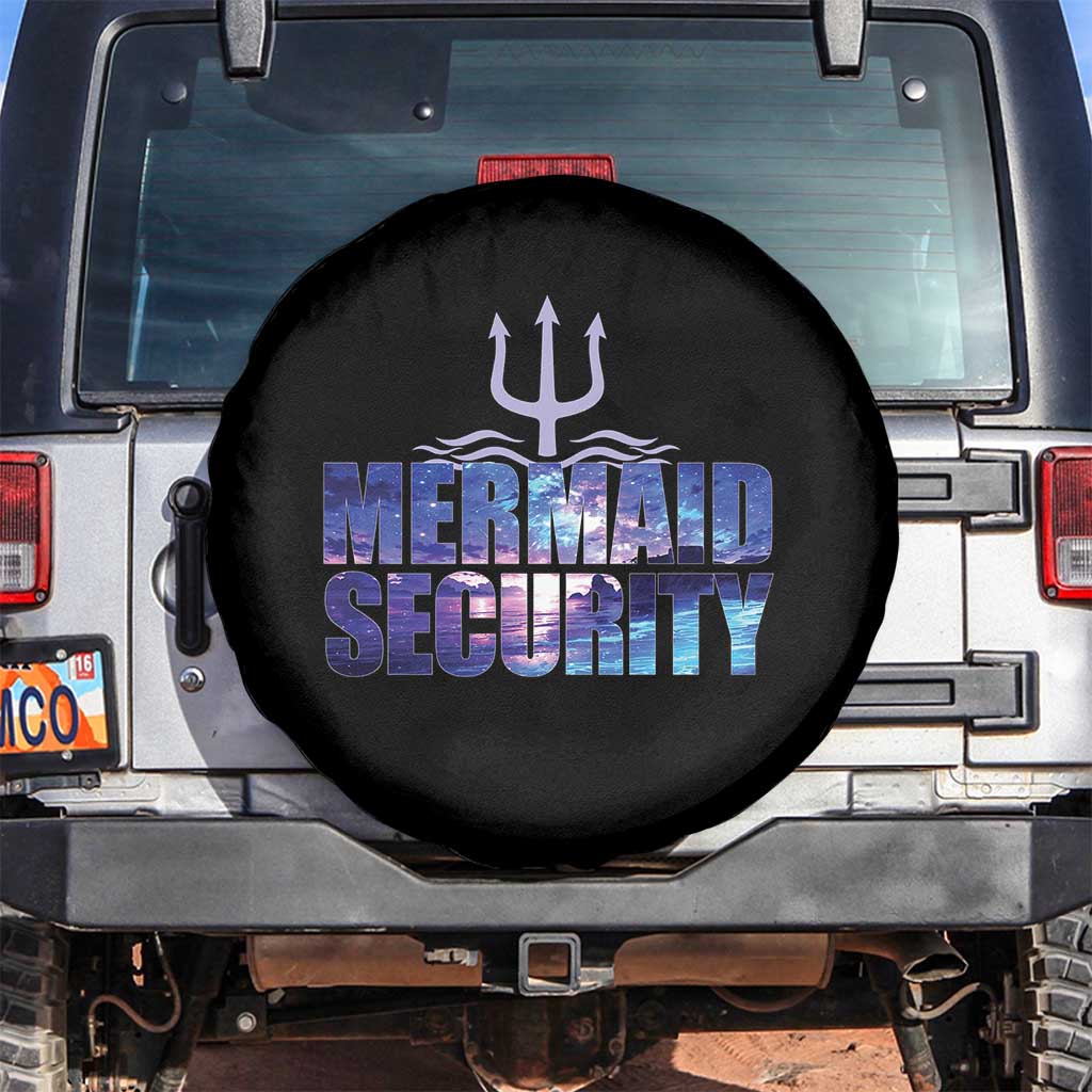 Mermaid Security Spare Tire Cover Funny Mermaid Family Squad