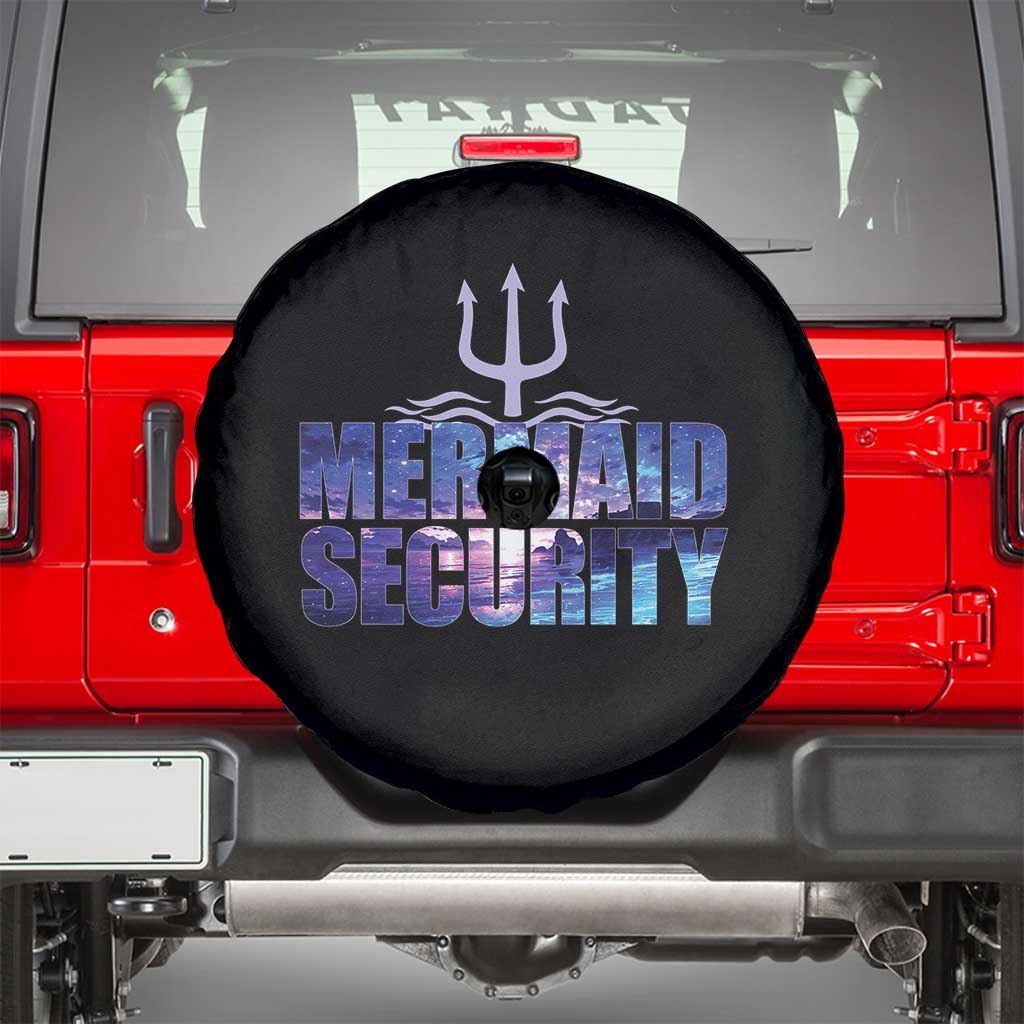 Mermaid Security Spare Tire Cover Funny Mermaid Family Squad