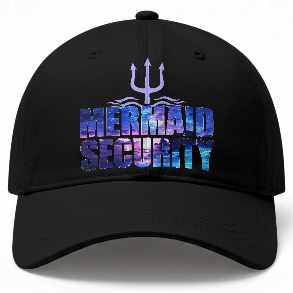 Mermaid Security Baseball Cap Funny Mermaid Family Squad