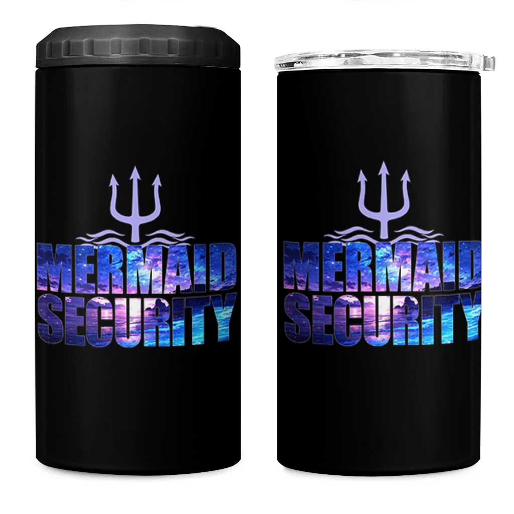Mermaid Security 4 in 1 Can Cooler Tumbler Funny Mermaid Family Squad